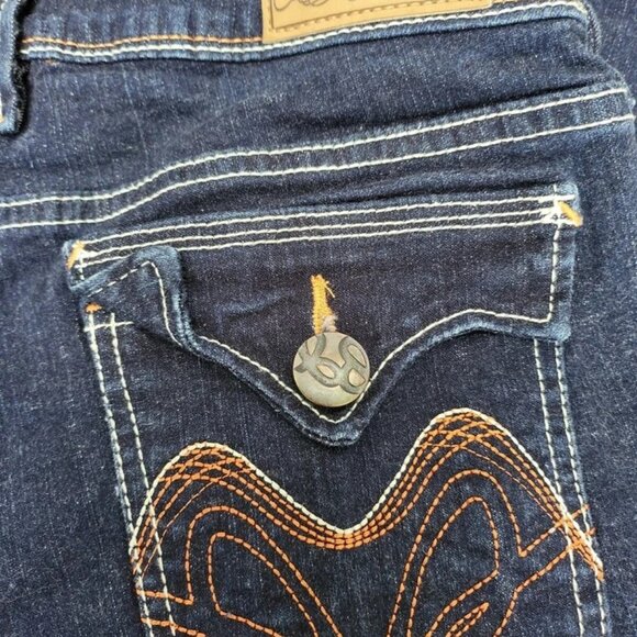 Pepe Jeans London Men's Blue Straight Leg Embroidered Dark Wash Jeans Size 29x33 - Picture 4 of 6